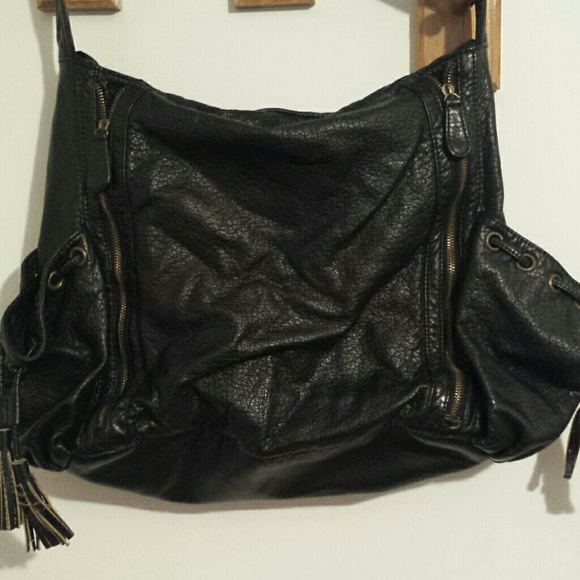 Deux Lux Handbags - Black leather hobo bag