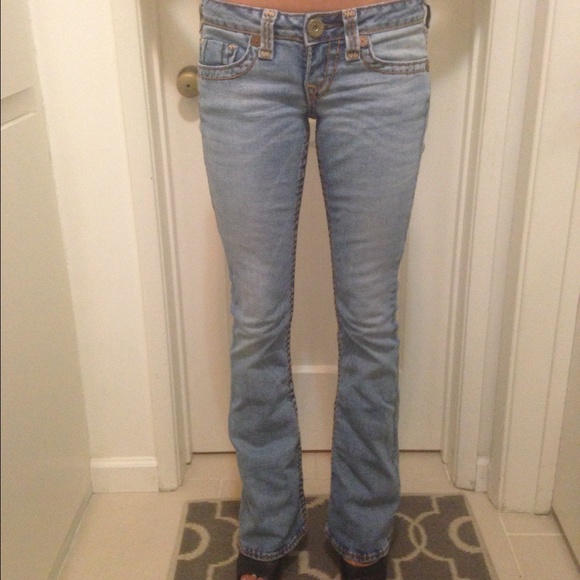 True Religion denim jeans thick stitching