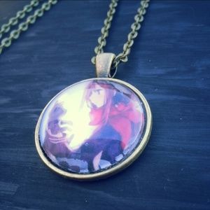 Handmade Cute Cat girl Pendant Chain Necklace