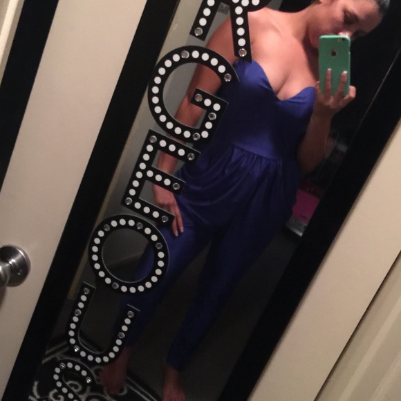 NWOT cobalt blue pants jumpsuit ... - Picture 1 of 3