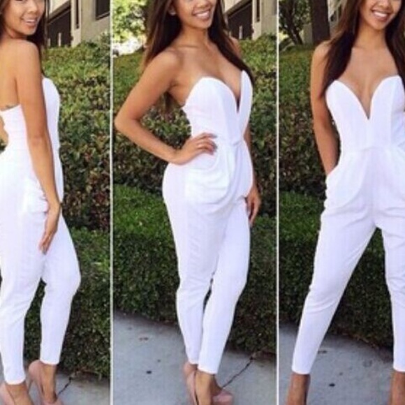 NWOT white pant jumpsuit - Picture 1 of 1
