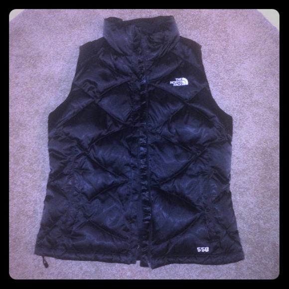 North face black 550 vest