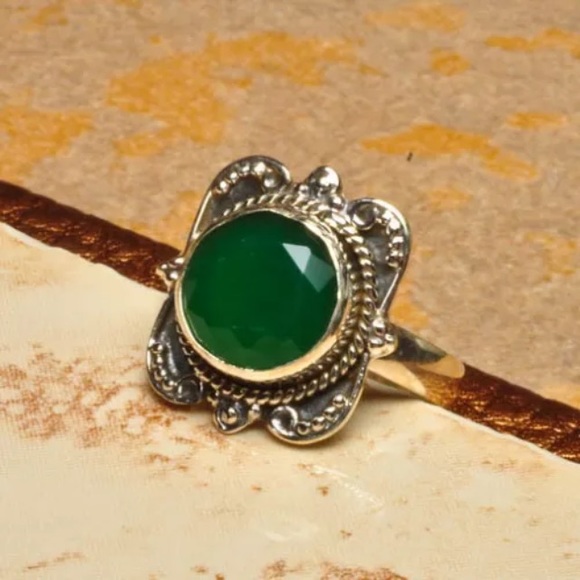 Green Onyx 925 Ring