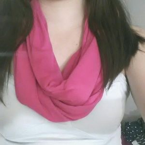 Pink infinity scarf