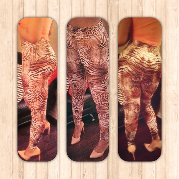 Animal Legging/pants & spikes w/chains ear cuffs