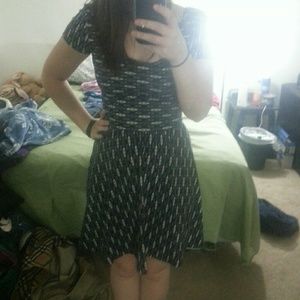 Criss cross skater dress