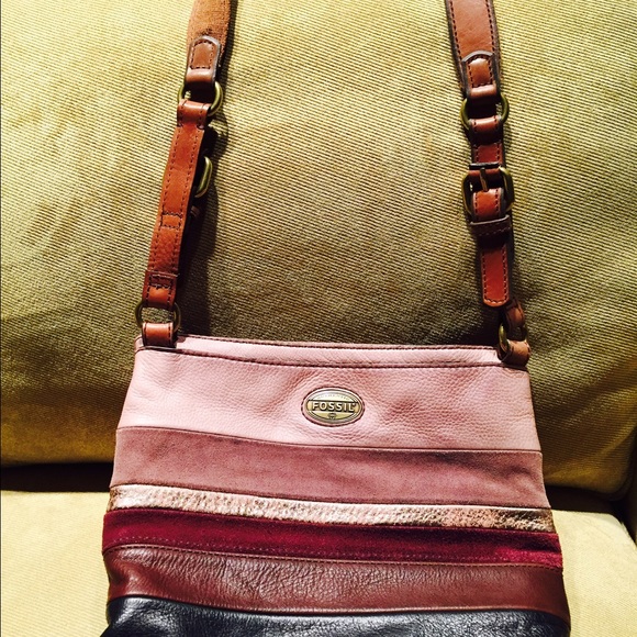 Fossil Bags Fossil Leather Patchwork Cross Body Purse Poshmark