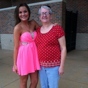 Neon pink homecoming dress!