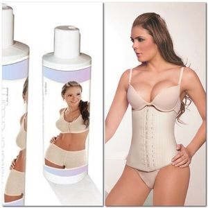 Waist Trainer (Latex) & Firming Cream Bundle
