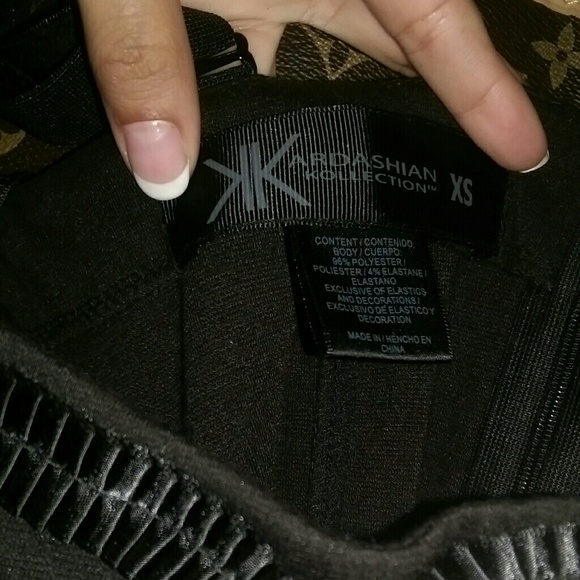 Kardashian Kollection Black Stretch Bodycon Dress - Picture 3 of 4