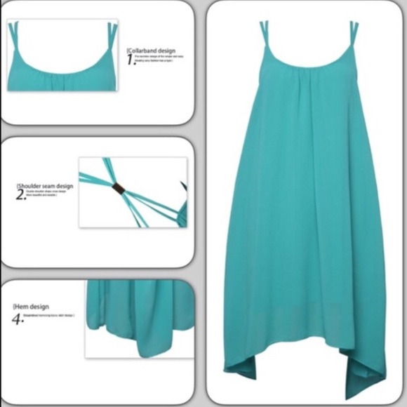 Teal Beach Dress - Picture 2 of 3