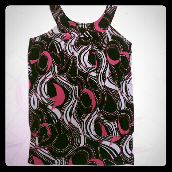 Bubble dress with 70's inspired fabric