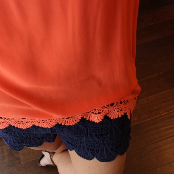 Navy lace shorts - Picture 2 of 4