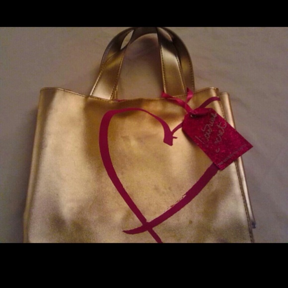 New, Unused Gold/Pink Victoria's Secret Handbag