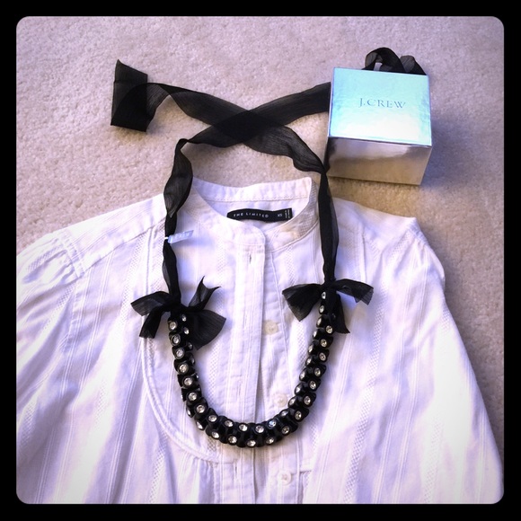 JCrew Pave Tie around necklace