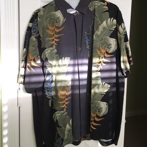 Men's silk Button down shirt