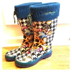 Ed Hardy Rainboots