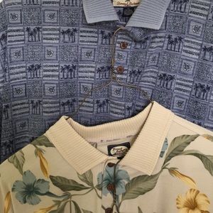 Men's silk cotton blend polos