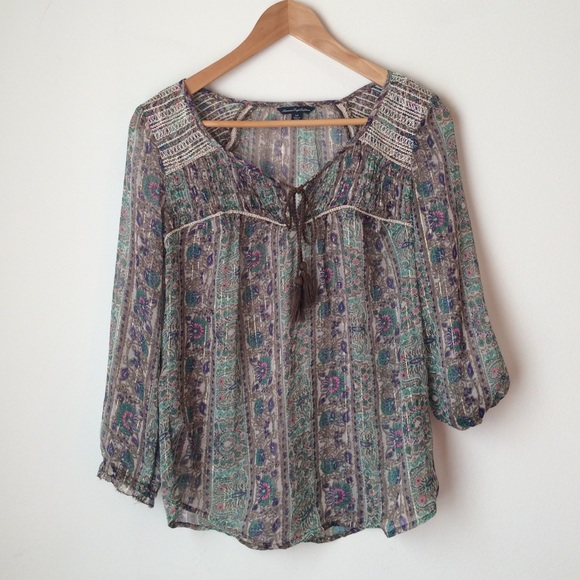 American Eagle Outfitters Sheer Top.