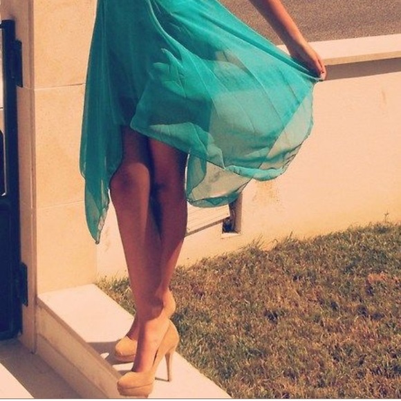 Miaoran Dresses & Skirts - NWOT GORGEOUS SeaGreen (only) hi-Low Dress