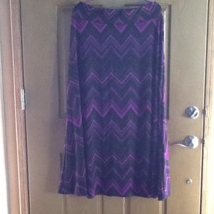 Purple and black chevron long skirt!
