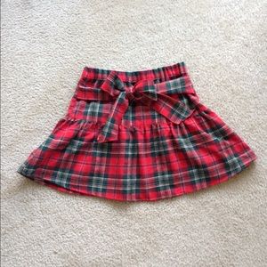 ◯donated◯Red and Green Tartan Wool Skirt