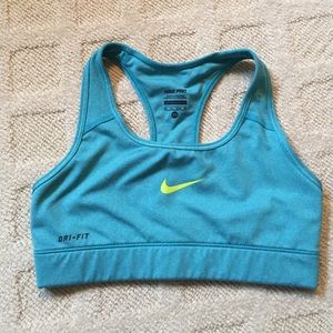 Blue Nike Pro Sports Bra