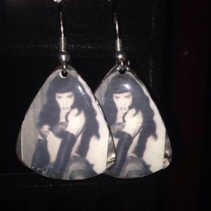 Betty Page pick earrings