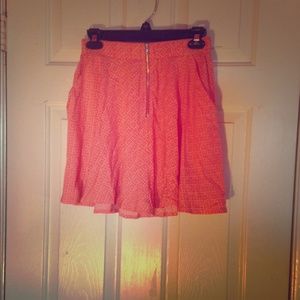 Pink and white design high waisted skirt💕