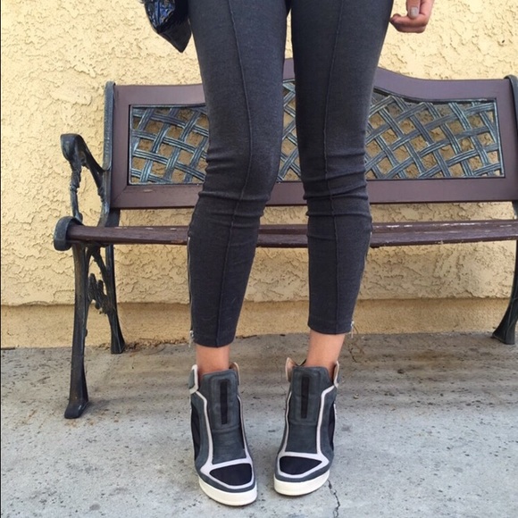 L.a.m.b Frida wedge sneakers.
