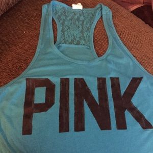 Blue tank Pink