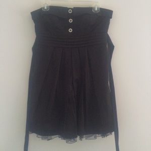 Black strapless dress