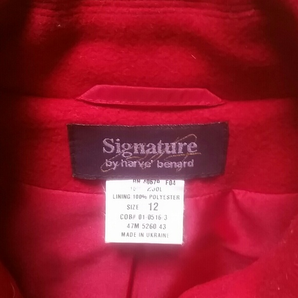 Red wool coat - Picture 2 of 3
