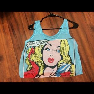 Comic crop tank