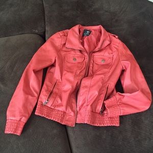 Coral Full Tilt Pleather Jacket