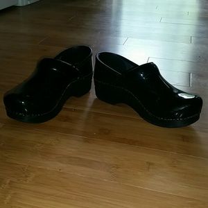 Shiny Black Dansko Clogs