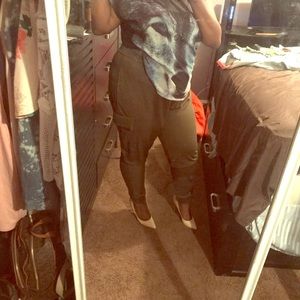 Cuff Hem Trousers khaki