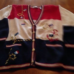 Nautical long sleeve sweater