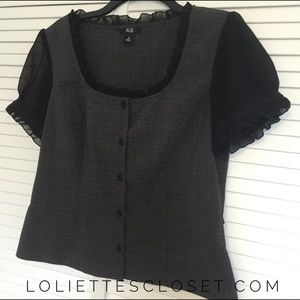 AGB Grey and Black Blouse