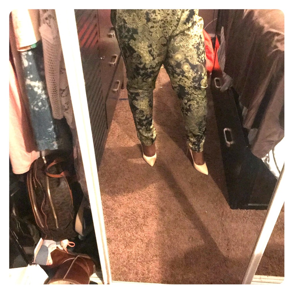 Lace Print Trousers
