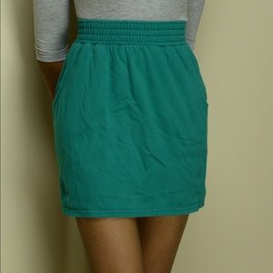 American Apparel Green Tulip Skirt