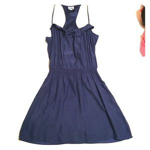 Parker silk dress in Navy blue Medium