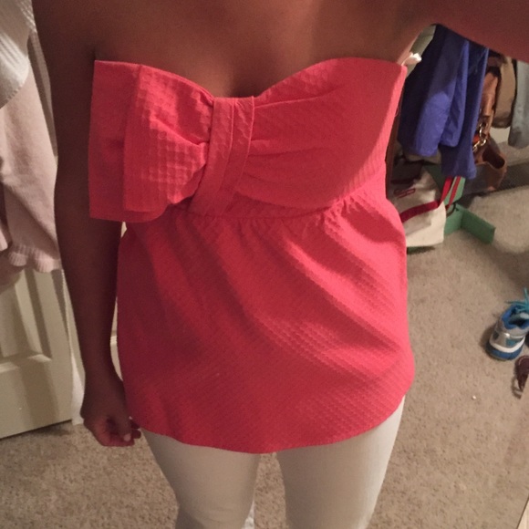 Voom by Joy Han strapless top with lace up back - Picture 3 of 4
