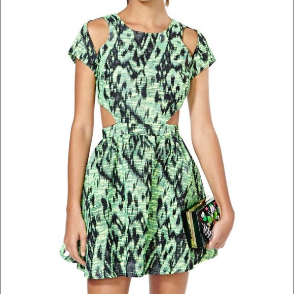 NWOT Green Cutout Dress