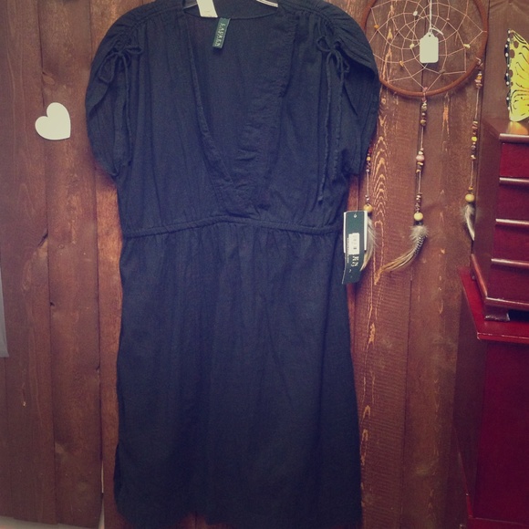 BLACK RALPH LAUREN BATHING SUIT COVER UP NWT