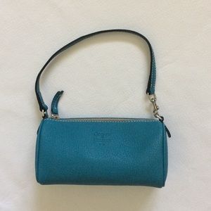 Authentic Dooney & Bourke turquoise wristlet bag