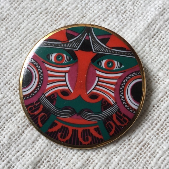 Hand painted broach