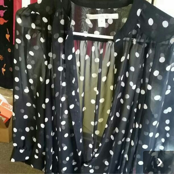 Polka dot button down