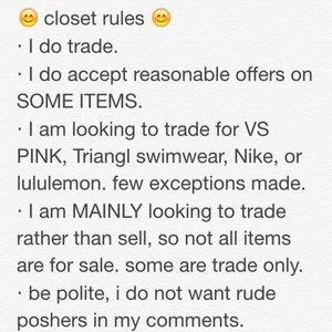 closet rules 💕