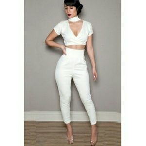 Two piece halter and capri set